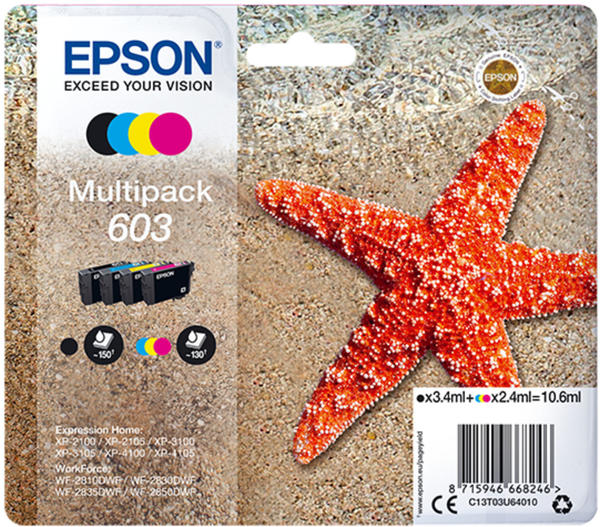 Epson 603 Multipack 4-farbig (C13T03U64010)