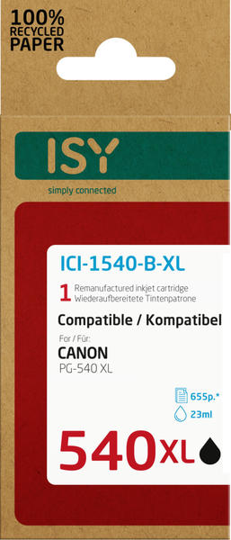 ISY ICI-1540-B-XL ersetzt Canon PGI-540XL schwarz