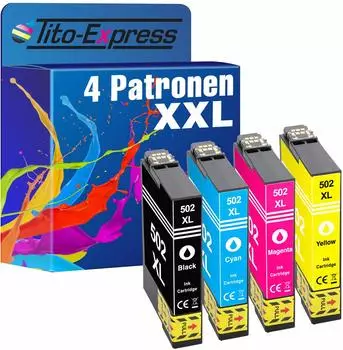 Ampertec 4 Tinten f&uuml;r Epson C13T02W64010 502XL 4-farbig