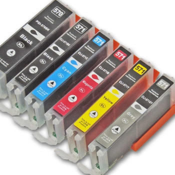 D&C ersetzt 6er Set Canon PGI-570 XL, CLI-571 XL Druckerpatronen Tinte inkl. Grau