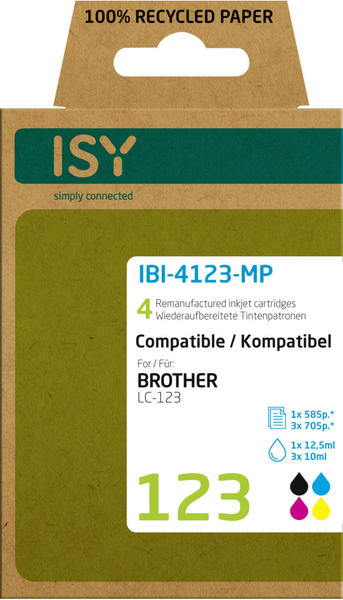 ISY IBI-4123-MP ersetzt Brother LC-123 4er Pack