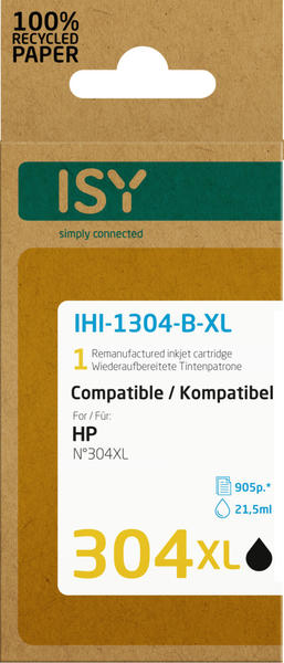 ISY IHI-1304-B-XL ersetzt HP 304XL schwarz