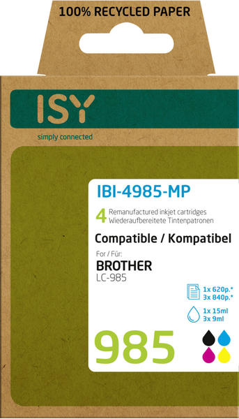 ISY IBI-4985-MP ersetzt Brother LC-985 4er Pack
