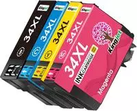 D&C Kompatibel 4er Tintenset f&uuml;r Epson WorkForce Pro WF-3720DW (Golfball,...