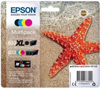 Epson 603XL/603 Multipack 4-farbig (C13T03A94010)