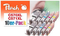 Peach Patrone Canon Pgi-570xl/cli-571xl Multi-10-pack Komp (pi100-311)