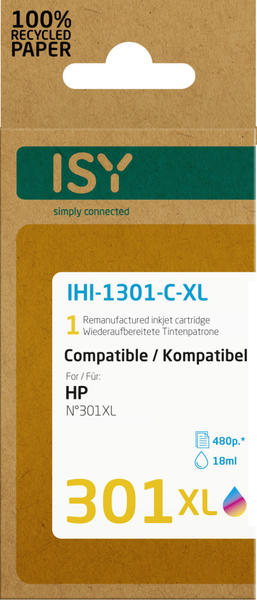 ISY IHI-1301-C-XL ersetzt HP 301XL color