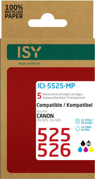 ISY ICI-5525-MP ersetzt Canon PGI-525/CLI-526 5er Pack