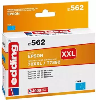 edding EDD-562 ersetzt Epson 78XXL cyan