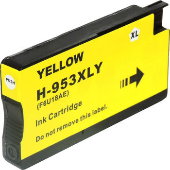 D&C ersetzt HP 953XL, F6U18AE Y Yellow Gelb Druckerpatrone für 1.600 Seiten