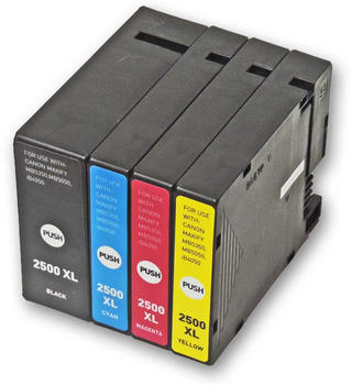 D&C ersetzt 4er Set Canon PGI-2500 XL Druckerpatronen Tinte