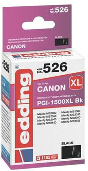 edding EDD-526 ersetzt Canon PGI-1500XL BK schwarz