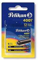 Pelikan Tintenpatronen 4001 mit 2 x 6er Set Standard-Patronen Brillant-Schwarz