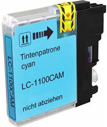 Ampertec Tinte für Brother LC-1100C LC-980C Universal cyan