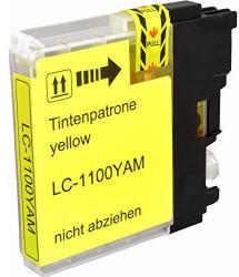 Ampertec Tinte für Brother LC-1100Y LC-980Y Universal yellow