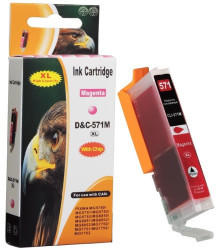D&C ersetzt Canon CLI-571 XL, 0333C001 M Magenta Rot Druckerpatrone für 730 Seiten