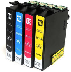 D&C ersetzt 4er Set Epson 16XL, F&uuml;ller, T1636, C13T16364010 Druckerpatronen Tinte