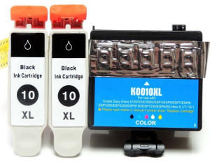 Gigao ersetzt 3er Set Kodak 10XL BK 3949930 + 10XL C 3949922 Druckerpatronen ersetzt 2x Black + 1x alle Farben