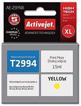 ActiveJet AE-29YNX ersetzt Epson 29XL gelb