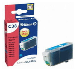 Pelikan Printing Pelikan C38 ersetzt Canon CLI-521C cyan (4103253)