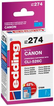 edding EDD-274 ersetzt Canon CLI-526C cyan