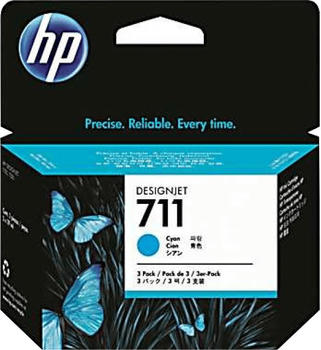 HP Nr. 711 cyan 3-pack (CZ134A)