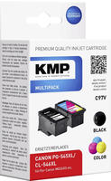 KMP MULTIPACK C97V - 2er-Pack - Hohe Ergiebigkeit - Schwarz, Farbe (Cyan, Magenta,