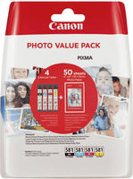 Canon 2106C006, Canon Ink/CLI-581 BK/C/M/Y PHOTO VALUE