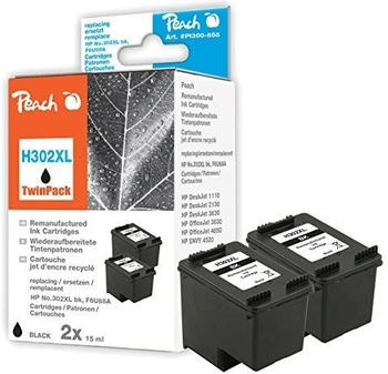 Peach PI300-655 ersetzt HP 302XL schwarz Doppelpack