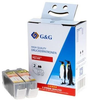 G&G 15073 ersetzt Canon PGI-550PGBK Doppelpack schwarz