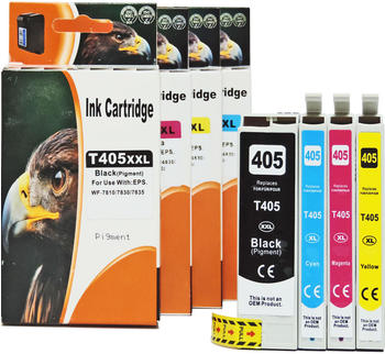 D&C ersetzt Epson 405XXL, C13T05H64010, T05H6 mehrfarbig Druckerpatrone für 2.200 Seiten