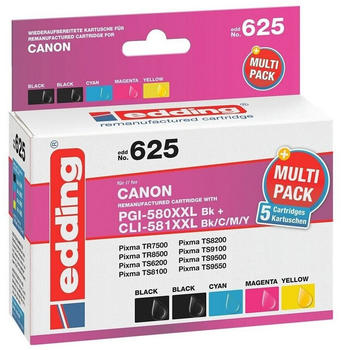 edding EDD-625 ersetzt Canon PGI-580XXL / CLI-581XXL 5er Pack