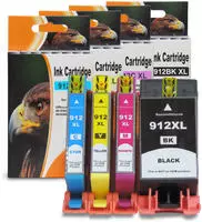 Multipack kompatibel zu HP 3YP34AE / 912XL enth&auml;lt 4x Tintenpatrone 3300...