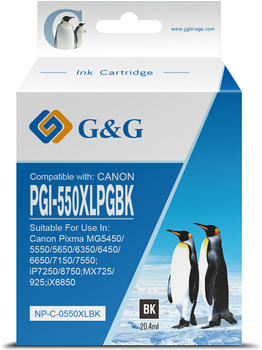 G&G GG-C551BK ersetzt Canon CLI-551XLBK schwarz
