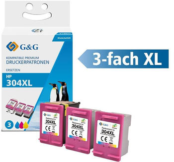 G&G Printing G&G ersetzt HP 304XL color 3er Pack