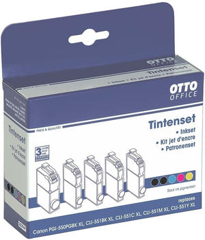 Otto Office 1519,0050-4 ersetzt Canon PGI-550BK/ CLI-551 5er Pack