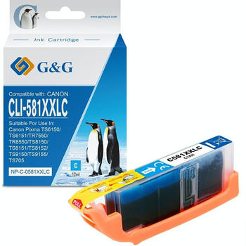 G&G Printing G&G ersetzt Canon CLI-581C XXL cyan