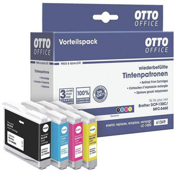 Otto Office ersetzt Tintenpatrone (4-tlg., Set Brother LC-1000, schwarz, cyan, magenta, gelb)