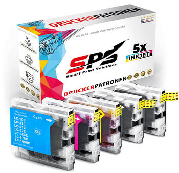 SPS Smart Print Solutions SPS S-13411 Tintenpatrone Schwarz Cyan Magenta Gelb (LC-970 LC-1000 / MFC-235C)