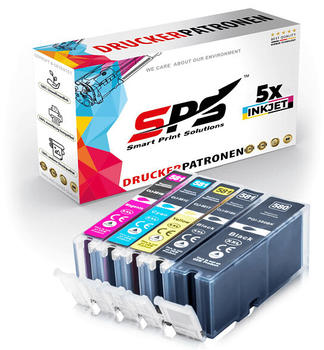 SPS Smart Print Solutions SPS S-13498 Tintenpatrone Schwarz Cyan Magenta Gelb (PGI-580 CLI-581 XXL / Pixma TS8351)