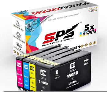 SPS Smart Print Solutions SPS 5er Multipack kompatibel für HP Officejet Pro 8620 950XL 951XL