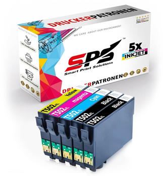 SPS Smart Print Solutions SPS 5er Multipack kompatibel für Epson Workforce WF-2860TD 502XL
