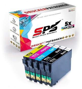 SPS Smart Print Solutions SPS 5er Multipack kompatibel für Epson Stylus Office BX310FN (C11CA49301) T0711 T0712 T0713 T0714