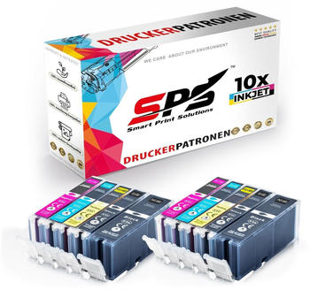 SPS Smart Print Solutions SPS 10er Multipack kompatibel für Canon Pixma MG6650 PGI-550 CLI-551 XL