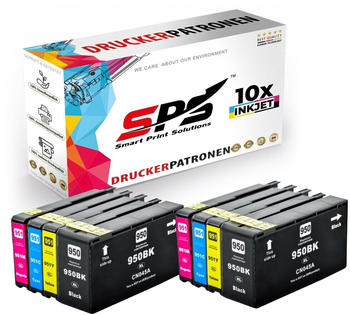 SPS Smart Print Solutions SPS 10er Multipack kompatibel für HP Officejet Pro 8100 950XL 951XL