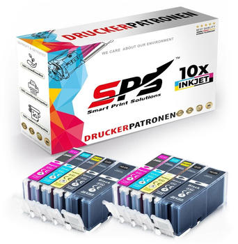 SPS Smart Print Solutions SPS 10er Multipack kompatibel für Canon Pixma MG6852 PGI-571 CLI-571 XL