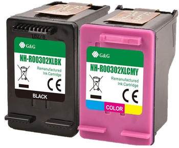 G&G Printing G&G 302XL Tintenpatronen kompatibel mit HP 302 XL mit hoher Kapazität / 2er-Pack Schwarz und Farbe