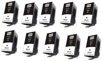 Ti-Sa 10x Patronen für den HP 934 XL Black BK OfficeJet Pro 6230 6800 Series 6820 6830