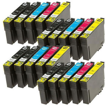 Ti-Sa 20x XL Refill Tintenpatronen für Epson Workforce WF-2530WF, T1631T1634BK, Cy, Ma, Ye (4060035013167)