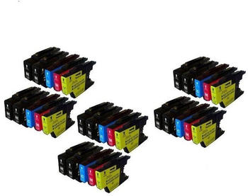 Ti-Sa 30x Tintenpatronen passend für Brother MFC J 430 W, 625 DW, 825 D, 835 DW12x BK, je 6x C, M, Y